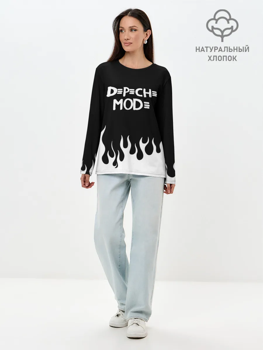 Лонгслив женский. Хлопок / Depeche Mode