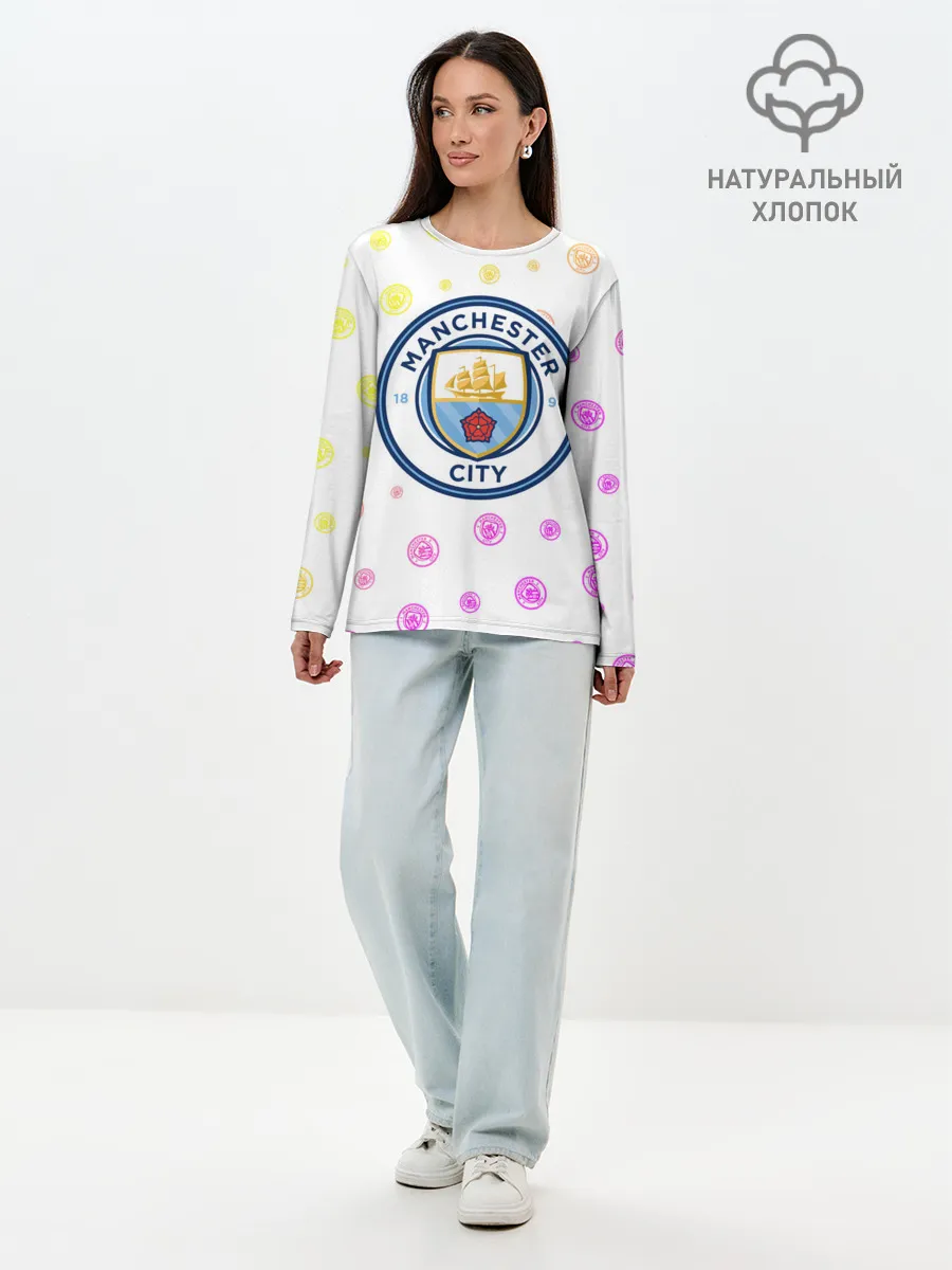 Лонгслив женский. Хлопок / MANCHESTER CITY Манчестер Сити