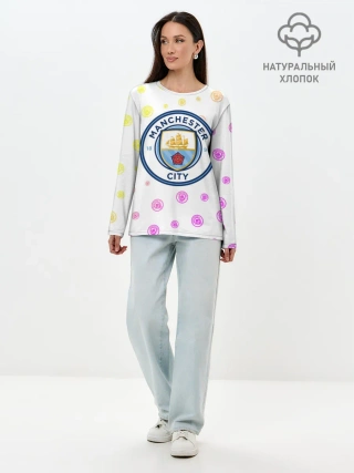 Лонгслив женский. Хлопок / MANCHESTER CITY Манчестер Сити