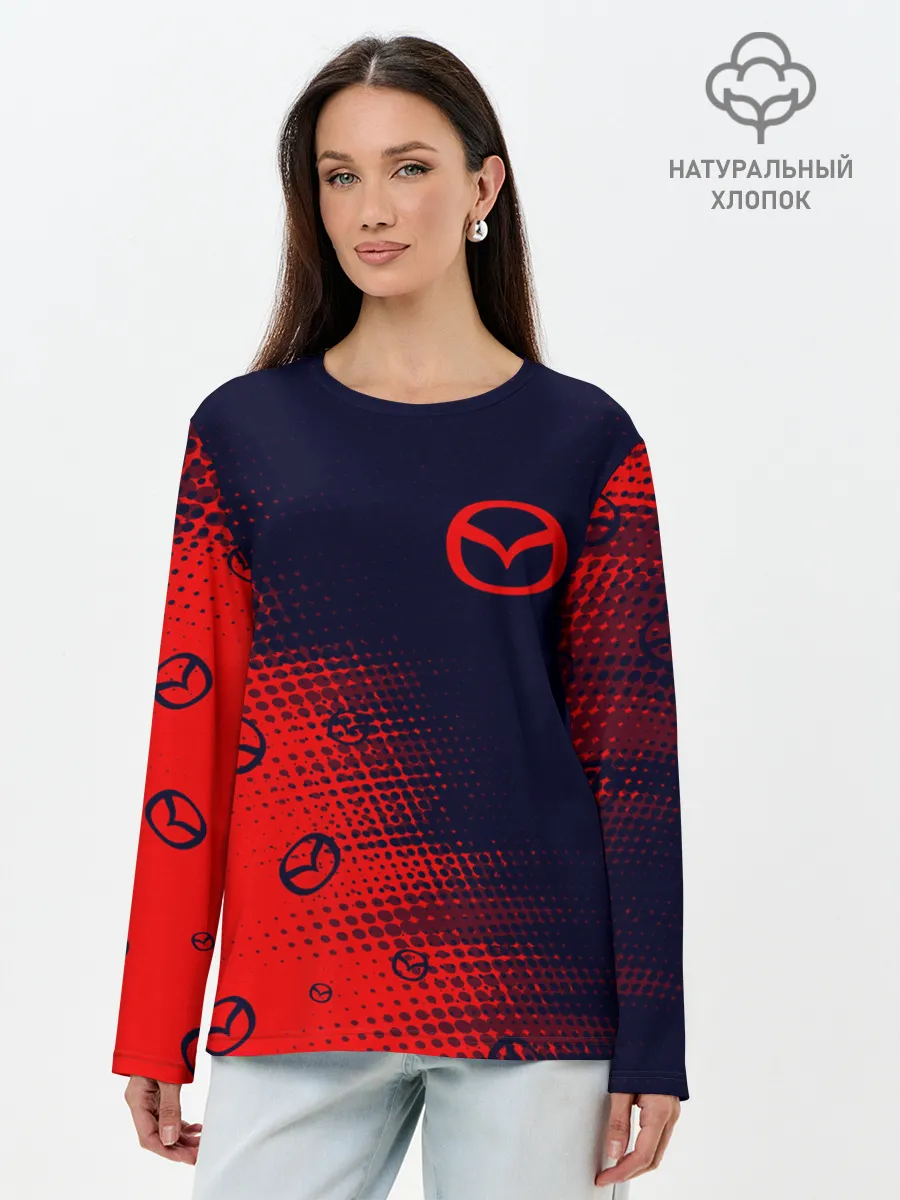 Лонгслив женский. Хлопок / MAZDA / Мазда