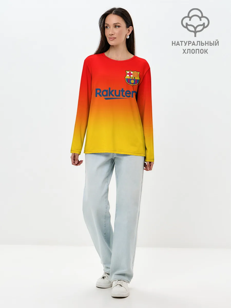 Лонгслив женский. Хлопок / FC BARCELONA