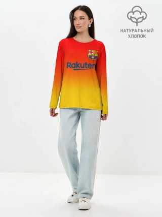 Лонгслив женский. Хлопок / FC BARCELONA