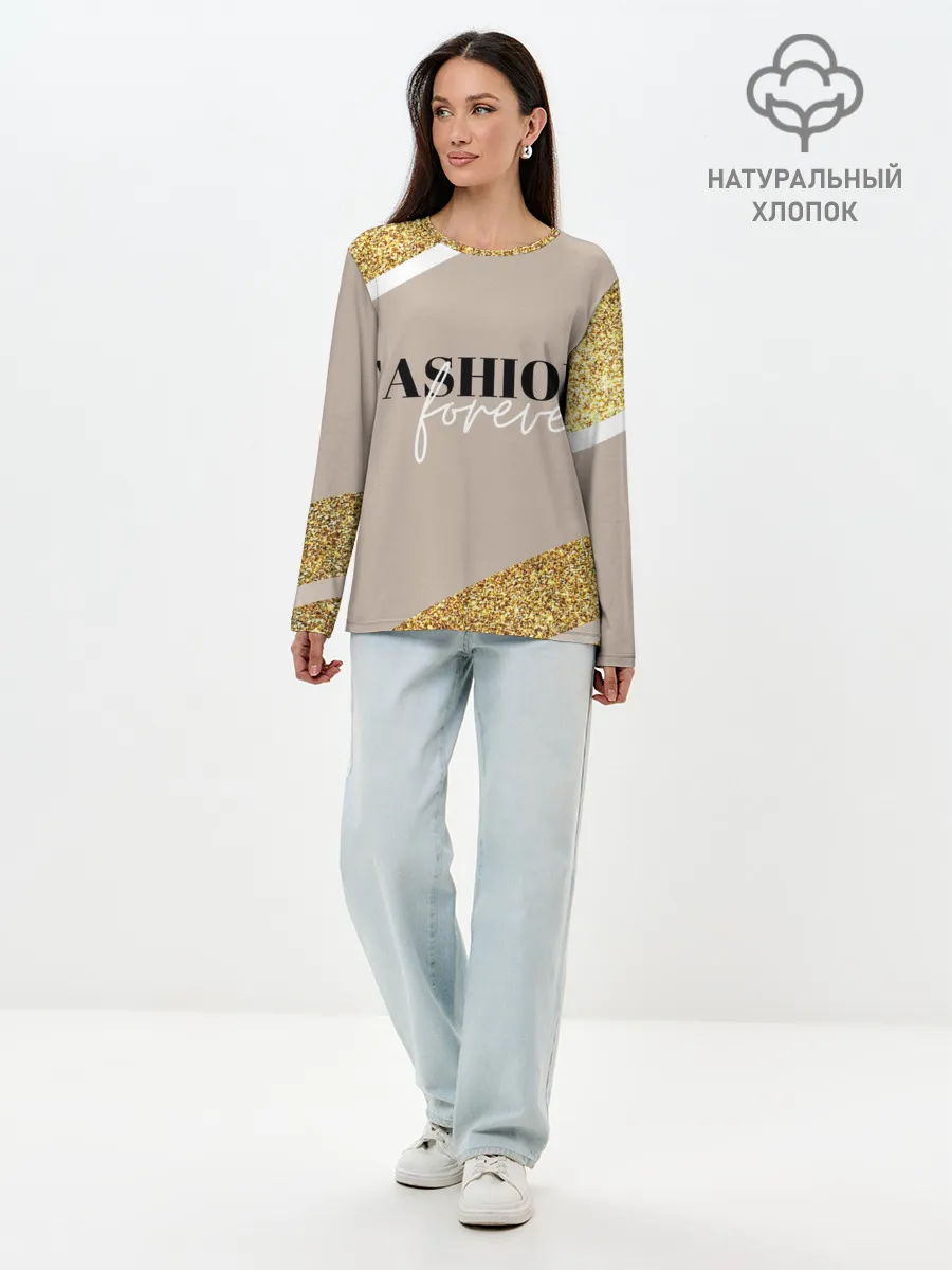 Лонгслив женский. Хлопок / Мода навсегда