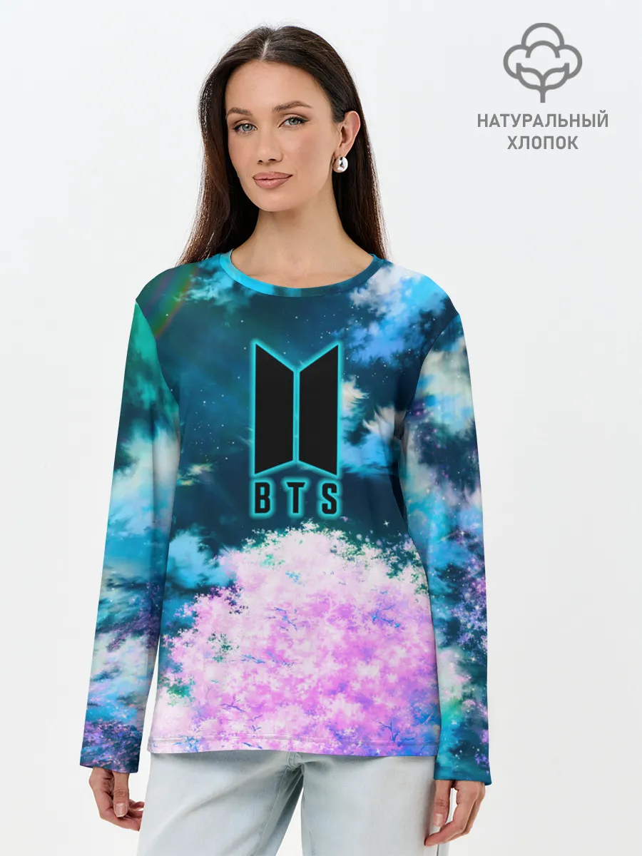 Лонгслив женский. Хлопок / BTS