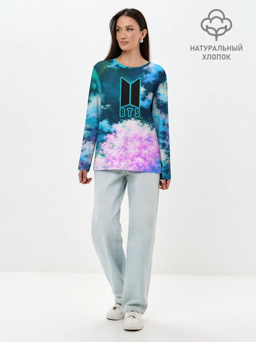 Лонгслив женский. Хлопок / BTS