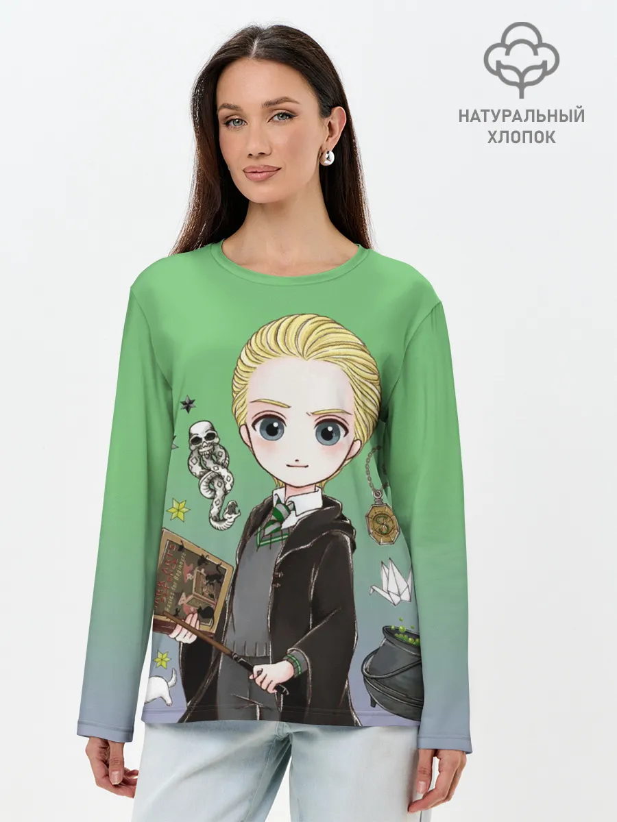 Лонгслив женский. Хлопок / Драко