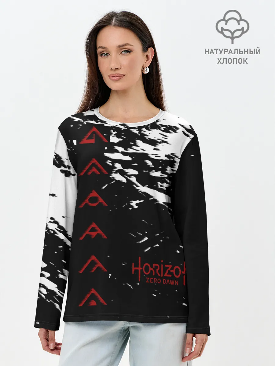 Лонгслив женский. Хлопок / HORIZON