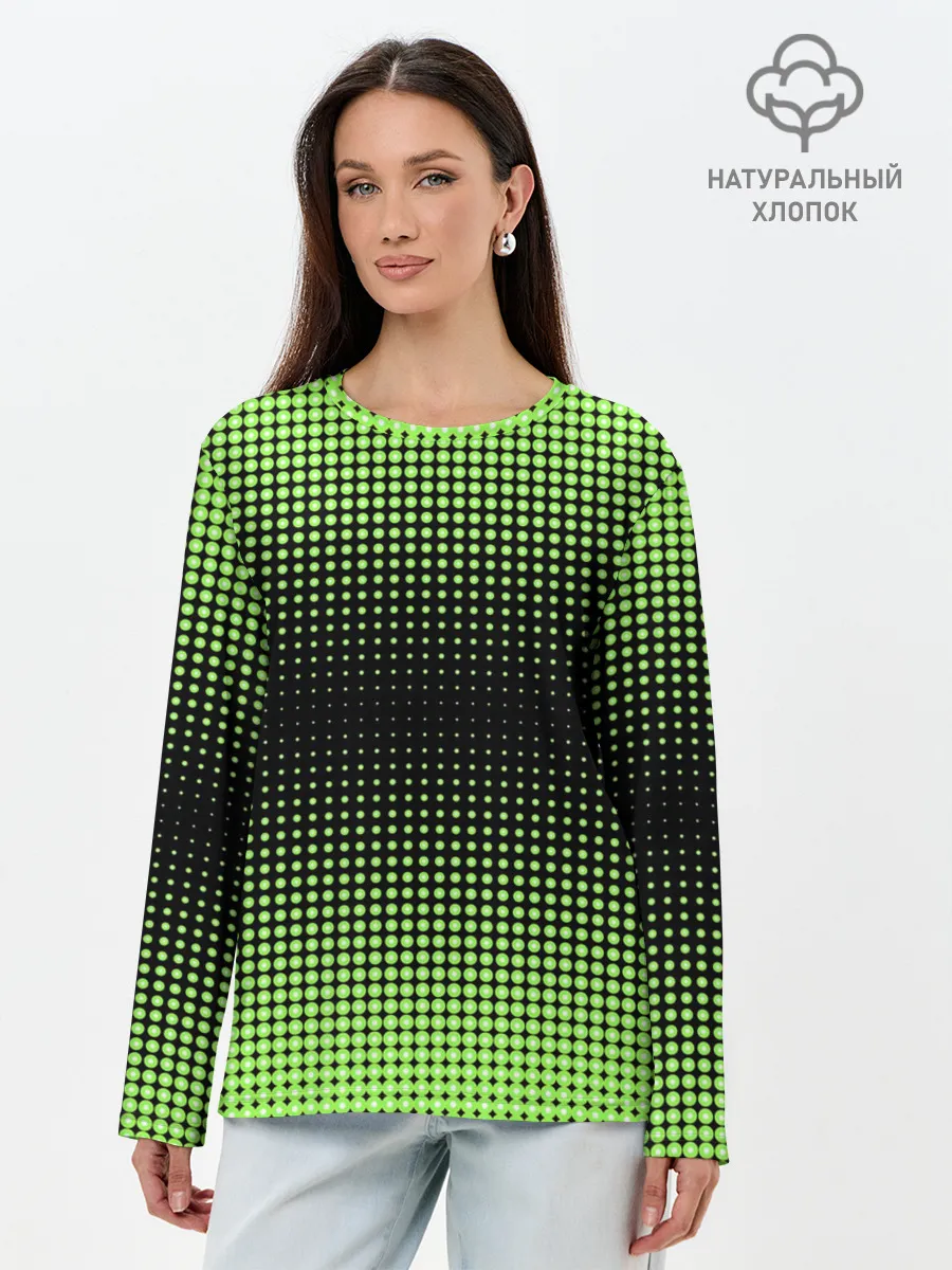 Лонгслив женский. Хлопок / Симметрия