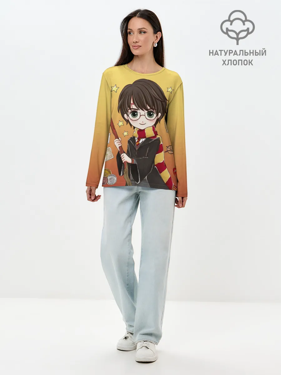 Лонгслив женский. Хлопок / Гарри Поттер