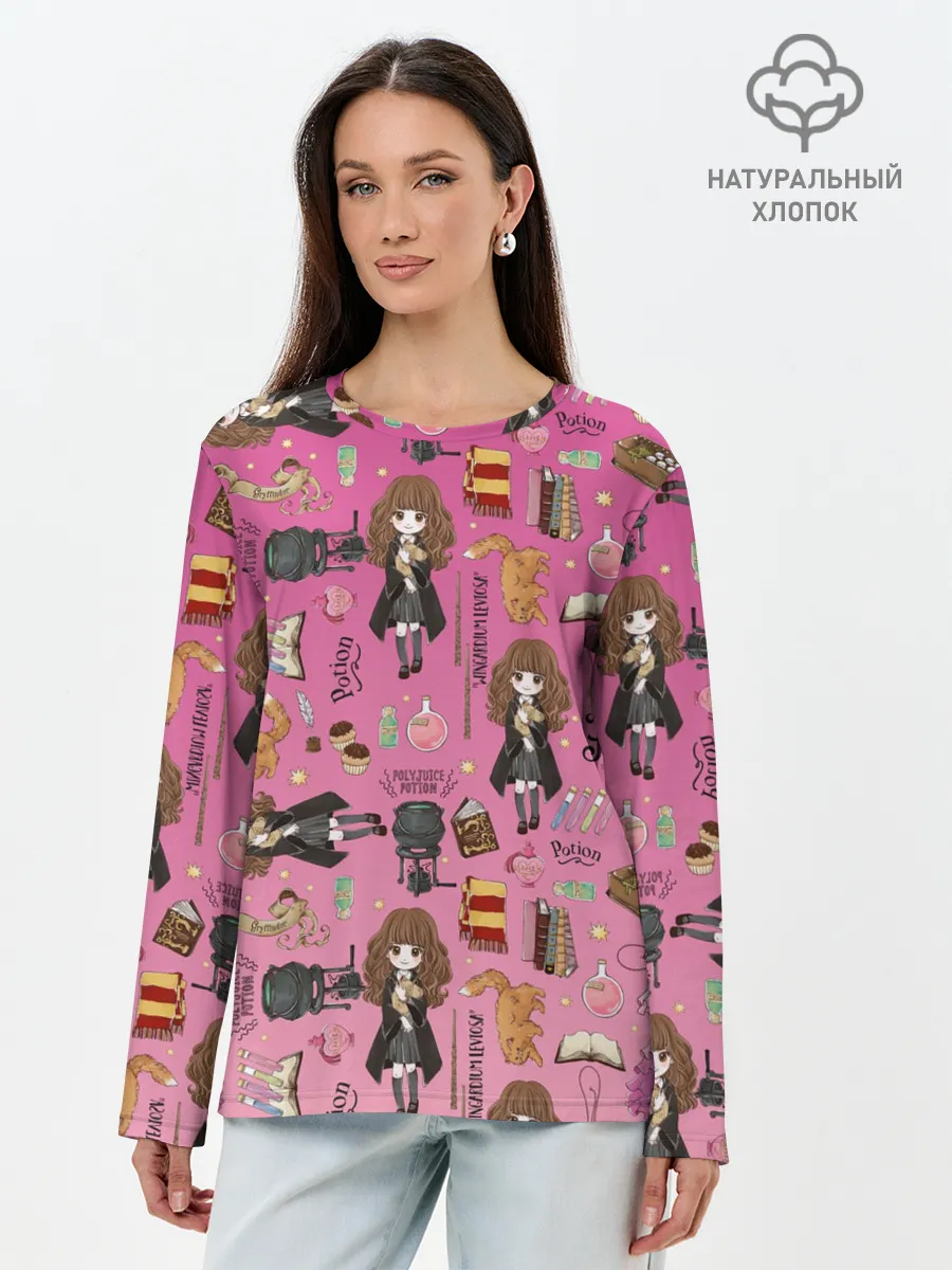 Лонгслив женский. Хлопок / Гермиона