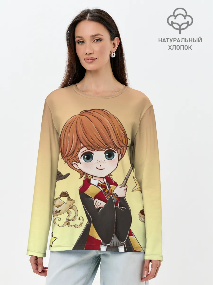 Лонгслив женский. Хлопок / Рон