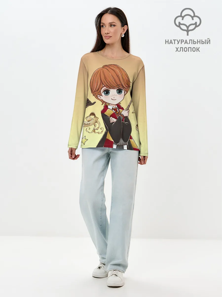 Лонгслив женский. Хлопок / Рон