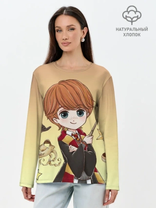 Лонгслив женский. Хлопок / Рон