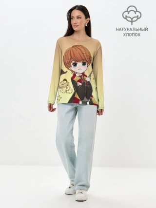 Лонгслив женский. Хлопок / Рон