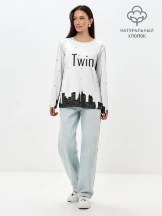 Лонгслив женский. Хлопок / Twin cities