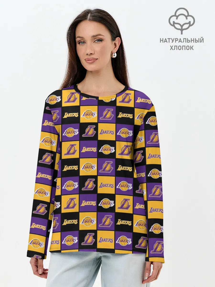 Лонгслив женский. Хлопок / LA LAKERS | ЛЕЙКЕРС