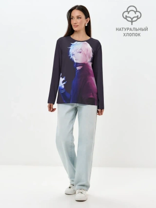 Лонгслив женский. Хлопок / Kaneki Ken обернулся