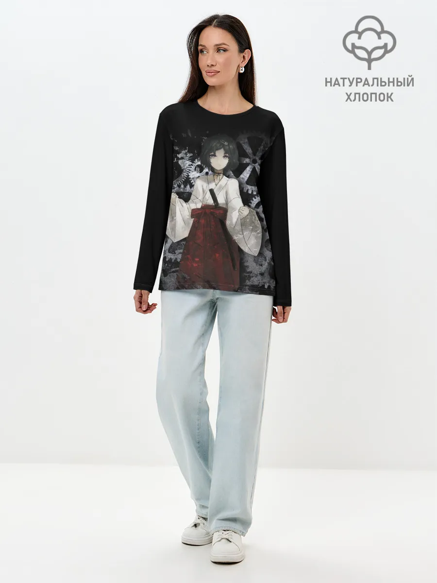 Лонгслив женский. Хлопок / Врата Штейны: Урушибара Рука.