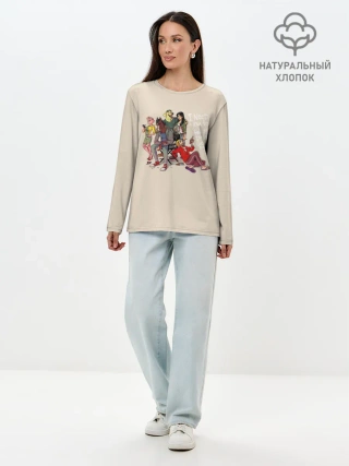 Лонгслив женский. Хлопок / Конь БоДжек