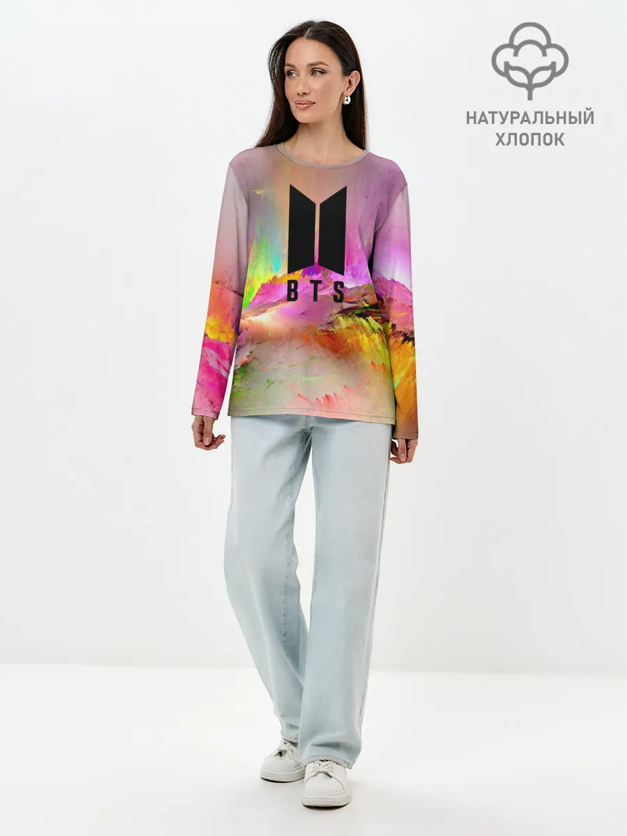 Лонгслив женский. Хлопок / BTS