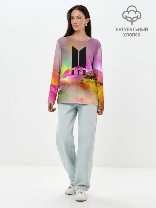 Лонгслив женский. Хлопок / BTS