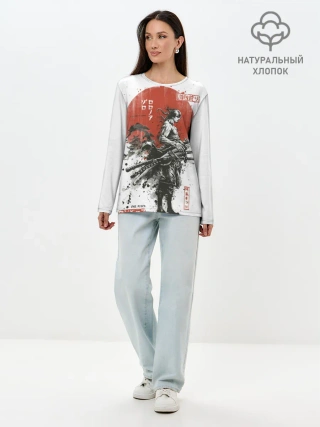Лонгслив женский. Хлопок / ONE PIECE ZORO Roronoa SAMURAI
