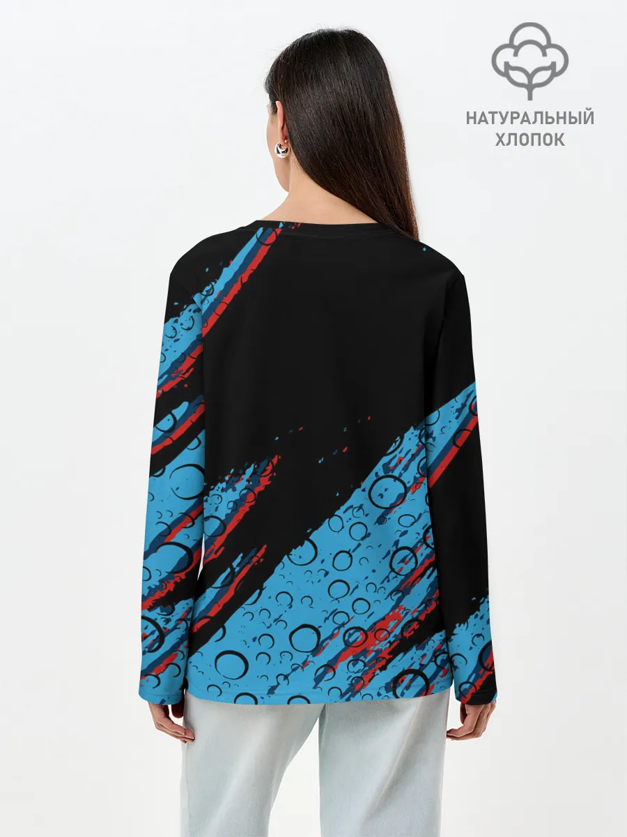 Лонгслив женский. Хлопок / BMW.