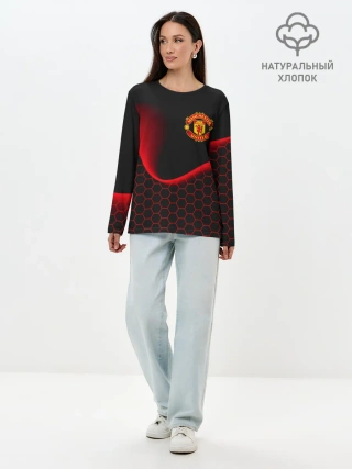 Лонгслив женский. Хлопок / MANCHESTER UNITED
