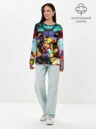 Лонгслив женский. Хлопок / Нуну и Виллумп