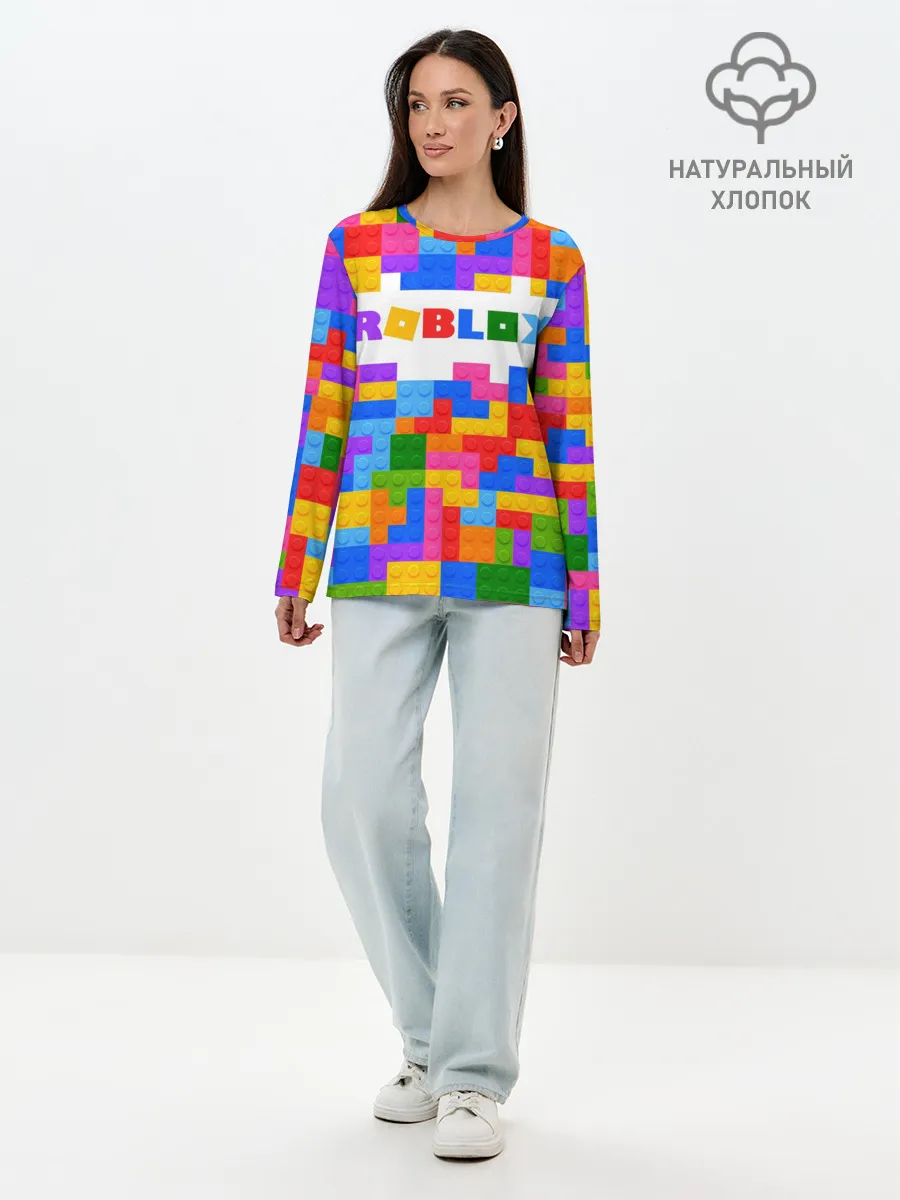 Лонгслив женский. Хлопок / ROBLOX LEGO