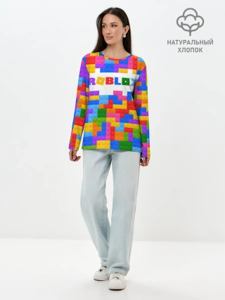 Лонгслив женский. Хлопок / ROBLOX LEGO