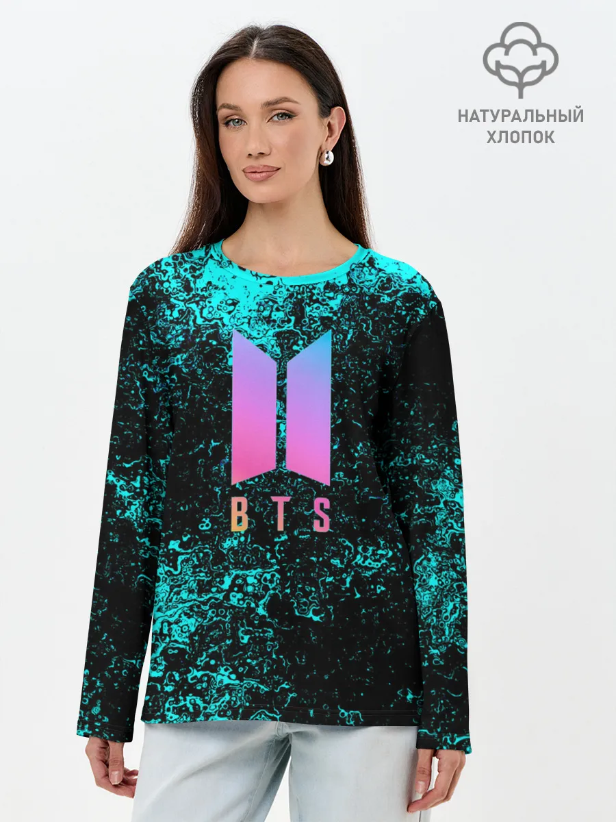 Лонгслив женский. Хлопок / BTS