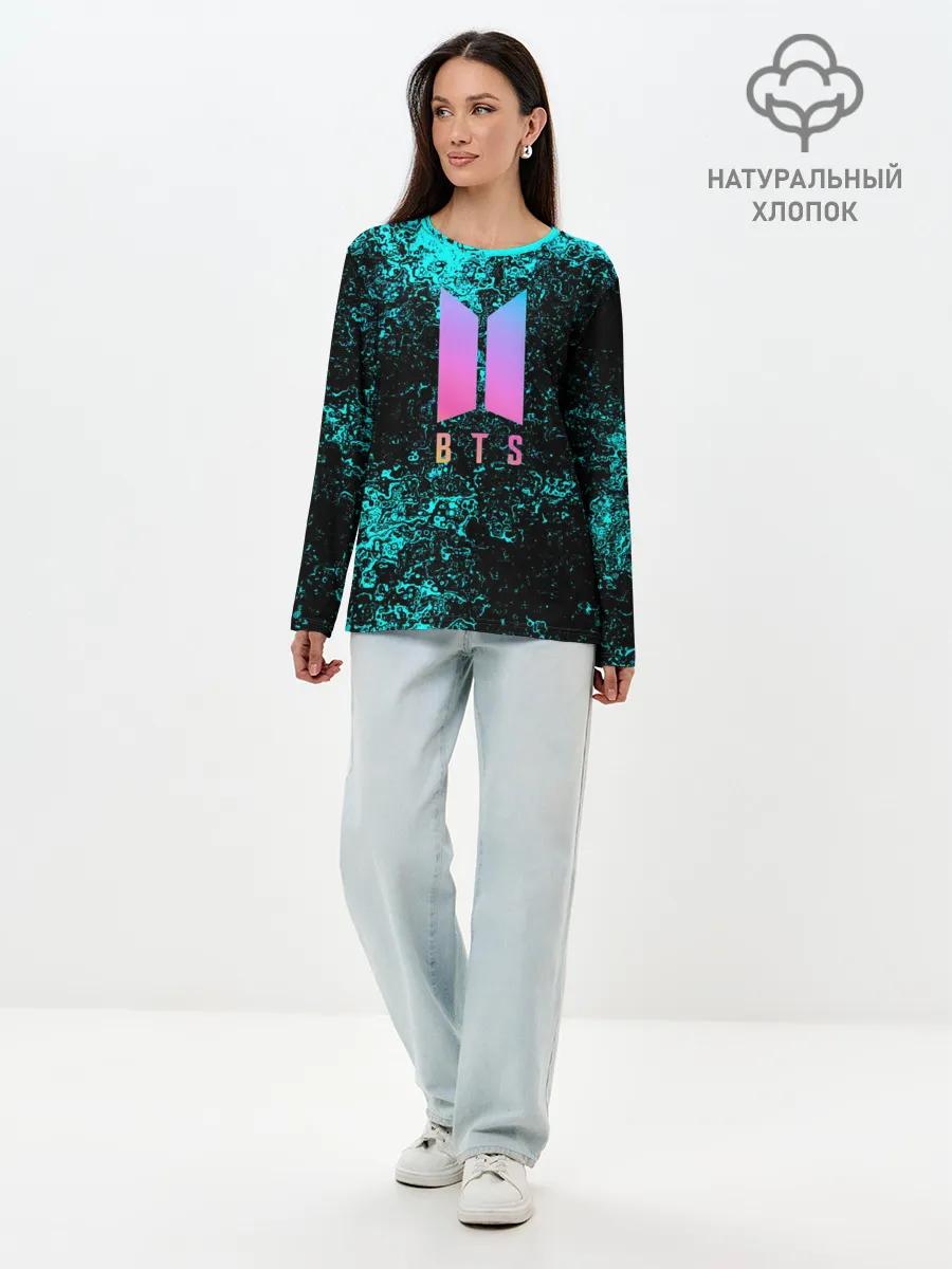 Лонгслив женский. Хлопок / BTS