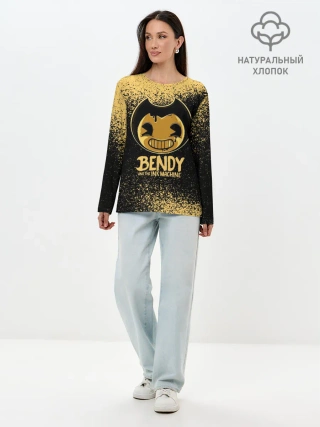 Лонгслив женский. Хлопок / Bendy And The Ink Machine