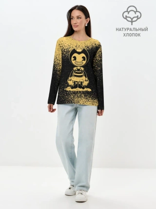 Лонгслив женский. Хлопок / Bendy And The Ink Machine