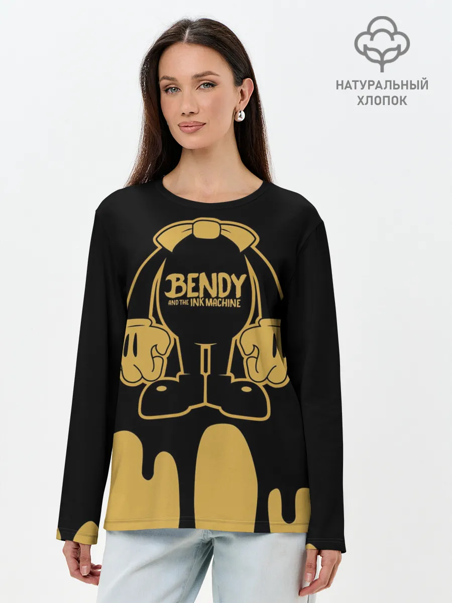 Лонгслив женский. Хлопок / Bendy And The Ink Machine