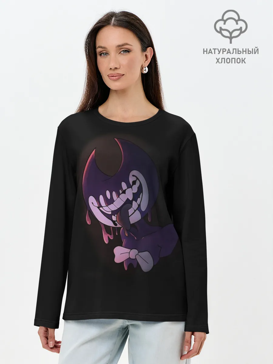 Лонгслив женский. Хлопок / Bendy And The Ink Machine