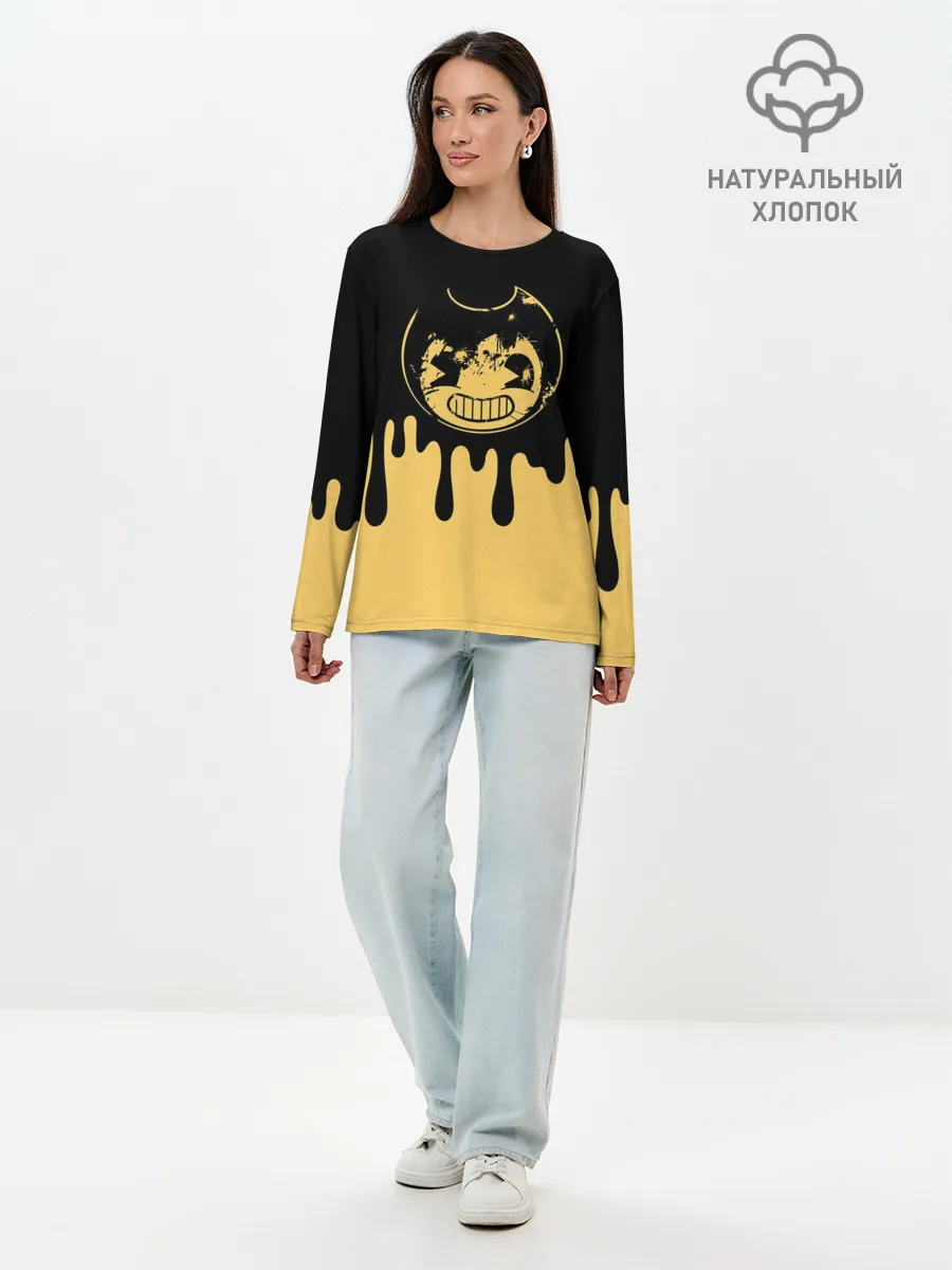 Лонгслив женский. Хлопок / Bendy And The Ink Machine