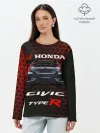 Лонгслив женский. Хлопок / Honda Civic Type R.