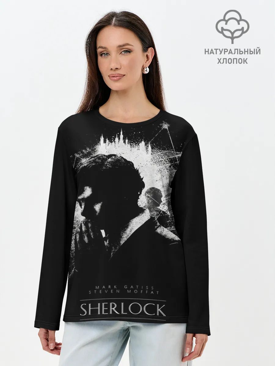 Лонгслив женский. Хлопок / Шерлок Холмс