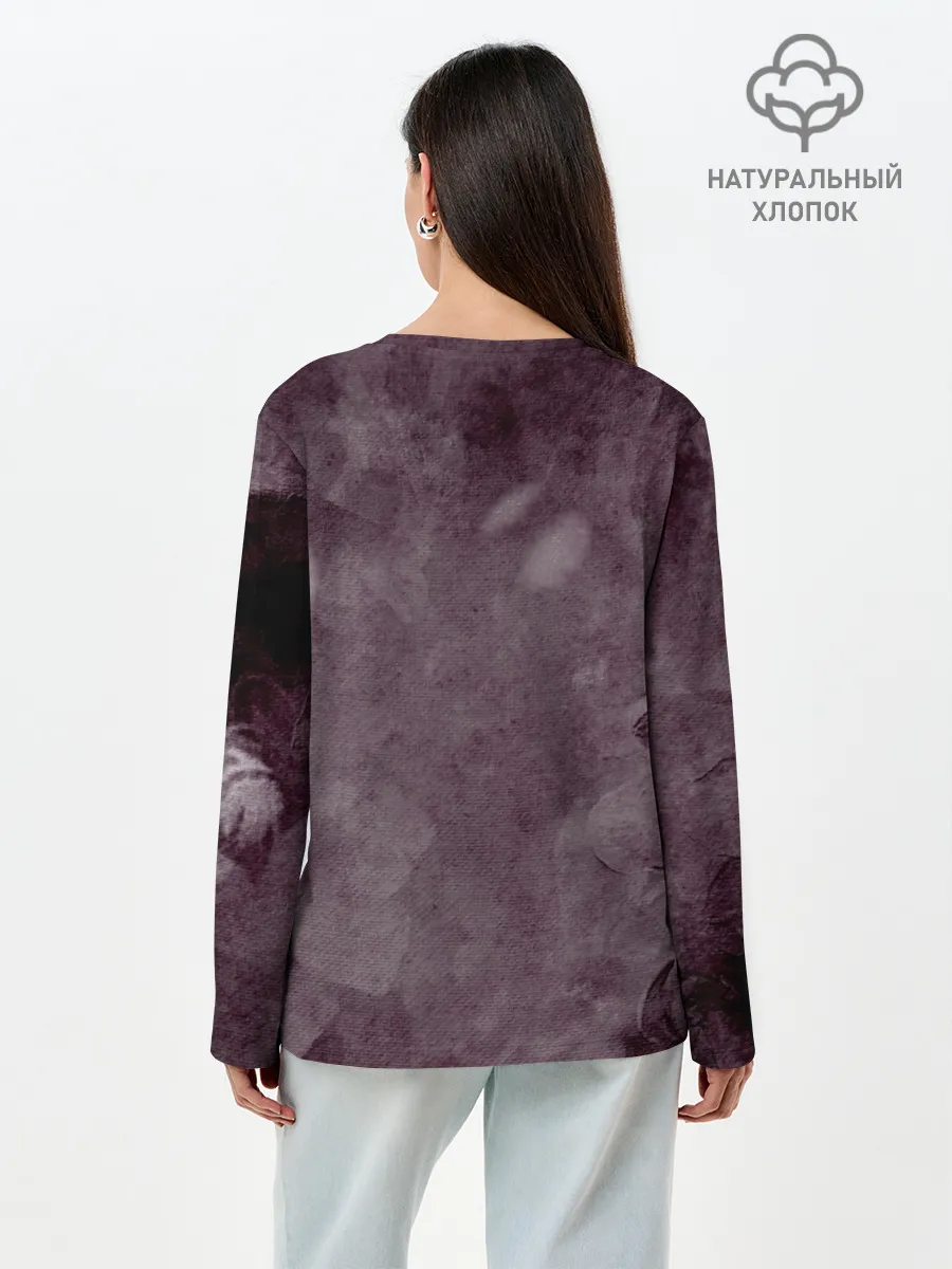 Лонгслив женский. Хлопок / Danganronpa акварель