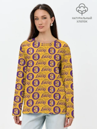 Лонгслив женский. Хлопок / LA LAKERS
