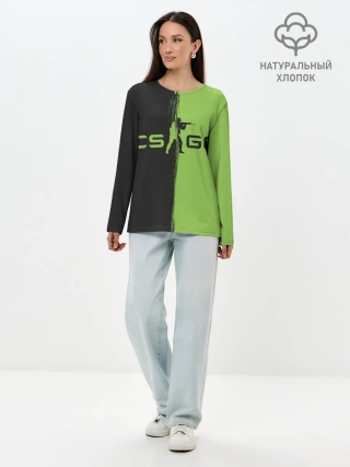 Лонгслив женский. Хлопок / CS GO