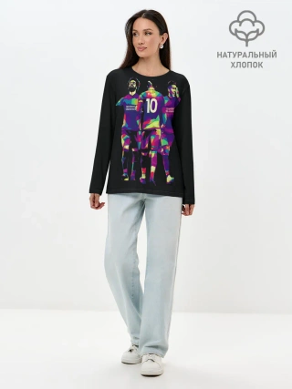 Лонгслив женский. Хлопок / Ливерпульская тройка