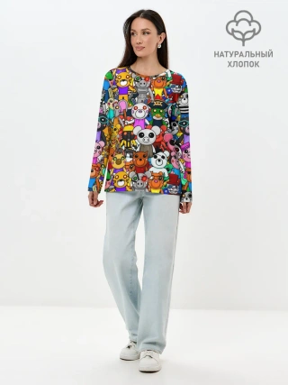 Лонгслив женский. Хлопок / ROBLOX PIGGY