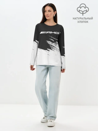Лонгслив женский. Хлопок / AMG MERCEDES.