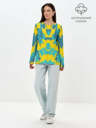 Лонгслив женский. Хлопок / ИГРОВОЙ РАСКРАС