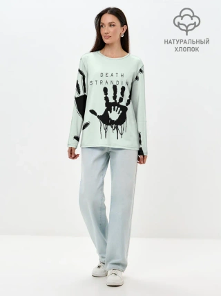 Лонгслив женский. Хлопок / DEATH STRANDING