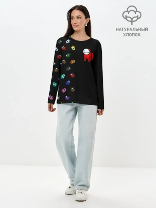 Лонгслив женский. Хлопок / AMONG US - Impostor