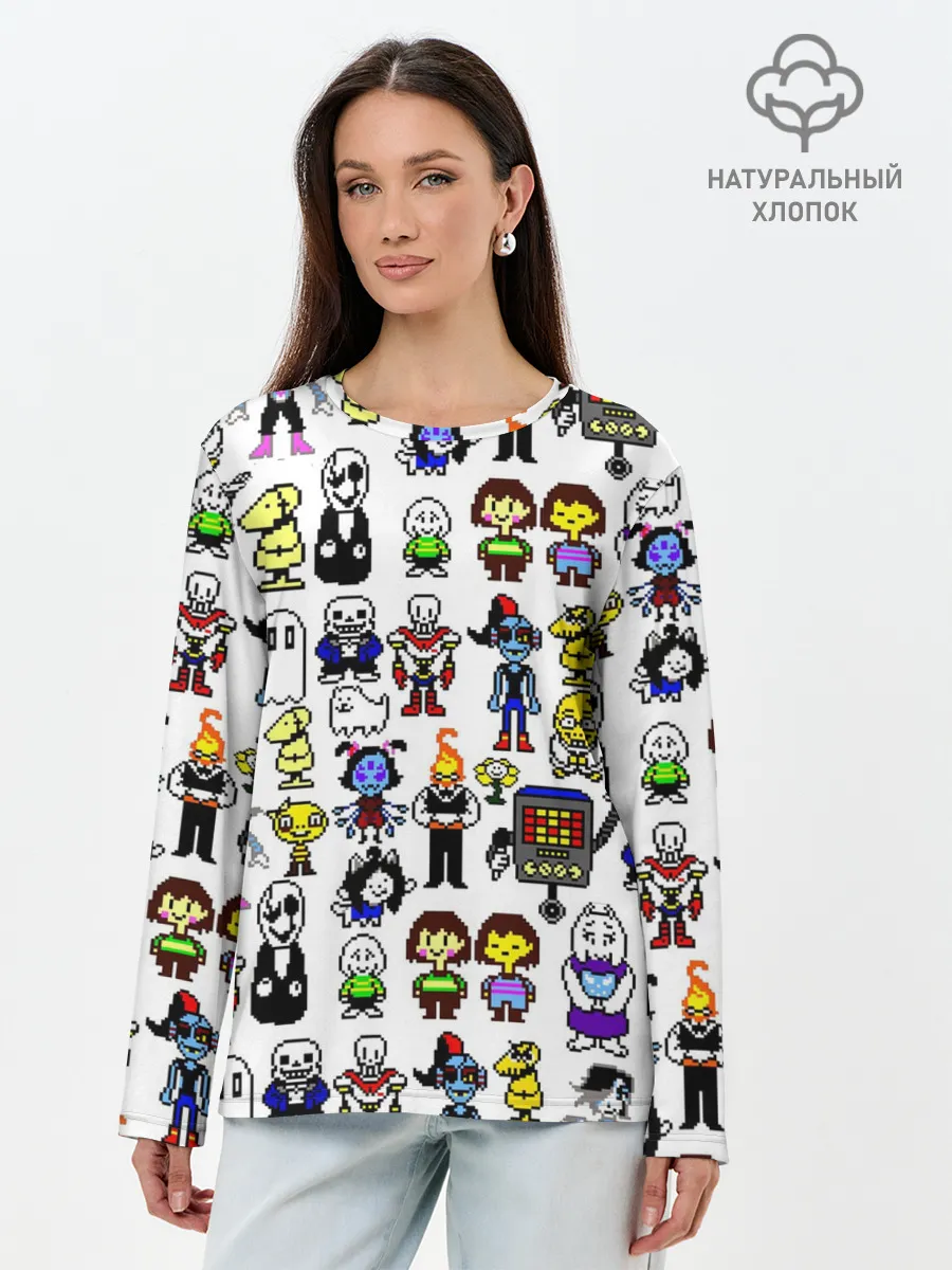 Лонгслив женский. Хлопок / UNDERTALE